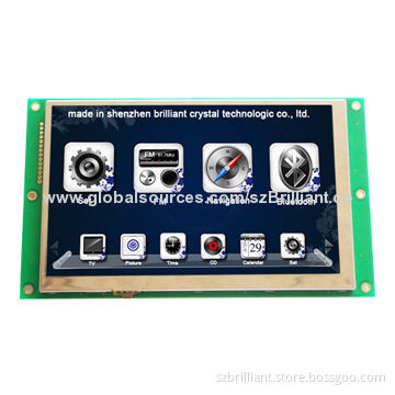 7-inch 800 x 480 Dots TFT LCD Display, Support RS232 & 485, 3.3V TTL, Resistive Touch Screen, USB
